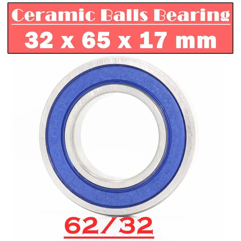 High End 6232 Hybrid Ceramic Bearing 32X65X17Mm Si3N4 Balls 2Rs Sealed Bike Wheel Upgrade Roll Smooth Through Traffic And Shred The Weekend Track Sessions