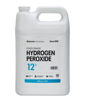 Front view of a 128 fl oz bottle of 12 Percent Food Grade Hydrogen Peroxide Stabilizer Free Solution H2O2 For Sanitizing, Cleaning, And Whitening.