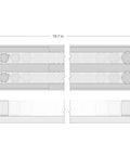 Half Inch Drive Shallow Six Point Impact Socket Set With Rails And Tray, Twenty One Piece From Five Sixteenths Inch To One And A Half Inch Sockets layout