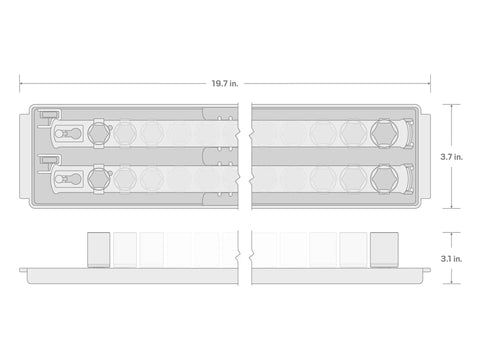 Half Inch Drive Shallow Six Point Impact Socket Set With Rails And Tray, Twenty One Piece From Five Sixteenths Inch To One And A Half Inch Sockets layout