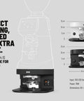 Kickass Automatic Espresso Tamper For Home Brew Setups Calibrated 58 Millimeter Portafilter with adjustable pressure features.