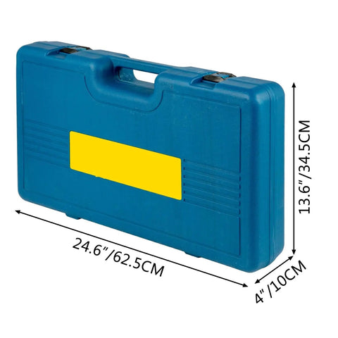 Heavy Duty 3/4 Inch Impact Socket Kit With Shallow Drive Plus Deep Socket 29 Piece Chrome Vanadium Set Featuring 6 Point Grip Design For Lug Nut Removal And Tough Jobs Comes Zippered Carrying Case blue case, 24.6 x 13.6 x 4 in