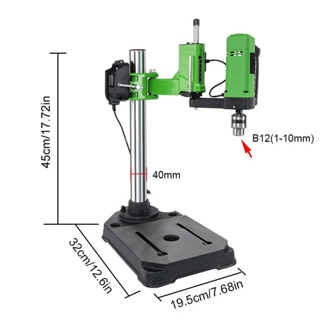 Vertical Drill Press With Tapping Function For Home Shop Use Electric Bench Mount Drill Tapper With Universal Flexible Arm