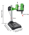 Versatile Vertical Drill Press With Tapping Capabilities Electric Tapper Tool 10mm Max Drilling B12 Chuck 1-10mm measurements shown