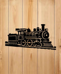 Vintage Steam Locomotive Metal Wall Art Indoor Outdoor Decor Black 12 Inch Retro Vibe Rustic Farmhouse Style Iron Sign Durable Wall Sculpture