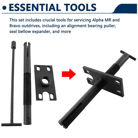 Gimbal Bearing Installer And Engine Alignment Tool For Mercruiser Alpha 1 MR Bravo OMC Cobra Volvo Outdrives kit components