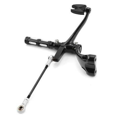 Ride Ready Forward Control Foot Pegs And Lever Linkage Kit For Harley Sportster XL Models 2014 2022, black metal assembly