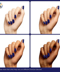 Dark Blue Gel Nail Polish 15ml Soak Off UV LED Varnish Navy Nail Lacquer on different skin tones