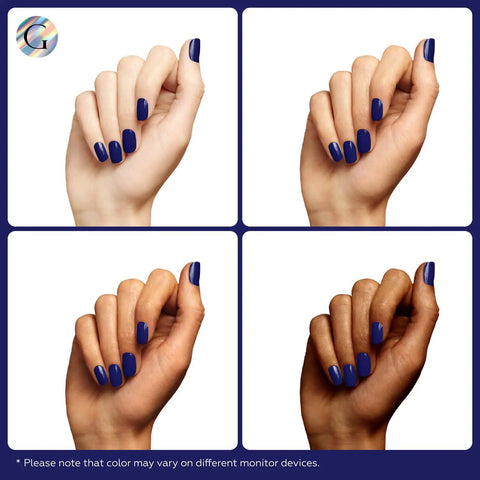 Dark Blue Gel Nail Polish 15ml Soak Off UV LED Varnish Navy Nail Lacquer on different skin tones