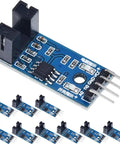 Speed Sensor Module LM393 Comparator Slot Type IR Optocoupler for Motor Speed Detection Works with Arduino MCU 3V to 5V Ten Pack