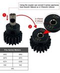 Metal Differential Gear Kit With Slipper Clutch For Traxxas Slash 4x4 Stampede 4x4 Rustler 4x4 showing 32P 19T pinion details