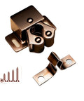 Heavy Duty Double Roller Cabinet Door Catch Set With Screws Red Finish, Strong Hold Cupboard Latch For Home Furniture