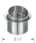 Stainless Steel 3-In-1 Kitchen Drain Flange With Removable Lid, Water-Holding Cap, And Built-In Sink Strainer For Garbage Disposals