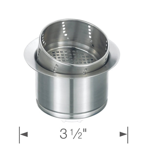 Stainless Steel 3-In-1 Kitchen Drain Flange With Removable Lid, Water-Holding Cap, And Built-In Sink Strainer For Garbage Disposals