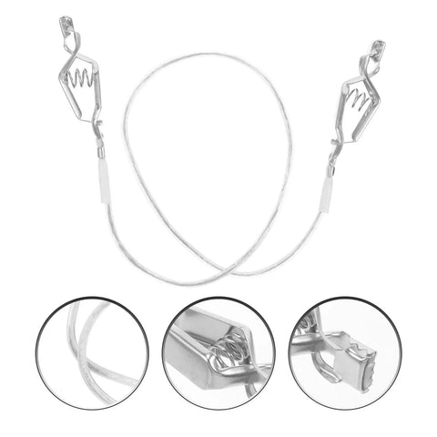 Heavy Duty Stainless Steel Fencing Wire Clamp And Cable Clip Head with detailed view of foil mask cord holder connector