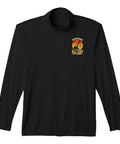 Black Crane Operator Quarter Zip Top For Heavy Equipment Work Crew Men Durable Polyester On Site Warm Up Jacket with chest logo design.