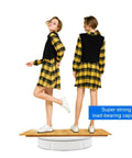 Heavy Duty Motorized Rotating Turntable With Remote Control 360 Degree Electric Product Display Stand For Jewelry Photography Video Marketing Show And Retail Store Black 24 Inch Wide Base with model showcasing dress