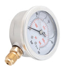 Pro Grade 0-400 Bar 0-5800 PSI Dial Hydraulic Pressure Gauge With G1 Quarter Thread, 63mm Dial, Dual Scale Bar And PSI Readouts