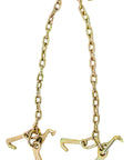 G70 V Chain Bridle With Eight Inch Medium J Hooks T Hook And J Hook Grab Hooks Pear Link Top Fittings Two Foot Legs
