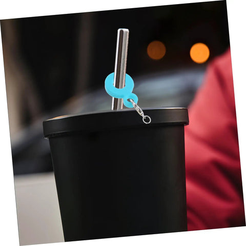 Blue dangle topper from Six Piece Set Straw Charms For Tumblers And Cups Cute Dangle Toppers That Are Easy To Attach Perfect Handle Decor