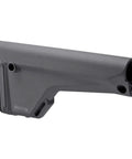 Gray Fixed Stock For Rifle-Length Extension Tubes Without A2 Spacer, With Slim Profile and Sloped Cheek Weld on white background