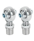 2 Pcs Left And Right 1.25 Inch Heim Joint Rod Ends With Hand Cut Threading for flexible linkage motion and misalignment compensation.