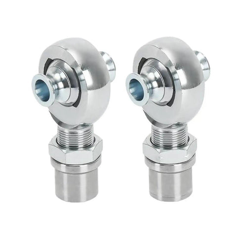 2 Pcs Left And Right 1.25 Inch Heim Joint Rod Ends With Hand Cut Threading for flexible linkage motion and misalignment compensation.