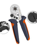 Must-Have Ratchet Crimpers Kit For insulated ferrule wiring And Data Cable Installations With Integrated Stripper Cutter Tool For Heat Shrink Connectors That Make Professional Jobs Easy And Super Fast. Ratchet crimping tool with insulated grips
