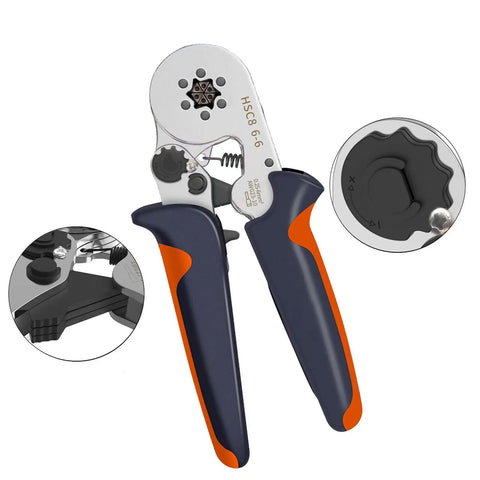 Must-Have Ratchet Crimpers Kit For insulated ferrule wiring And Data Cable Installations With Integrated Stripper Cutter Tool For Heat Shrink Connectors That Make Professional Jobs Easy And Super Fast. Ratchet crimping tool with insulated grips