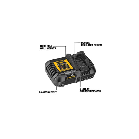 All In One Battery Charger For 12V Max, 20V Max, And FlexVolt 20V 60V Max Packs With Two Stage LED State Of Charge Indicator product image