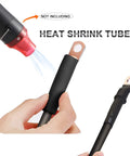 Badass Heavy Duty Battery Terminal Connectors Kit With 2 Gauge Copper Lugs Heat Shrink Tubing showing heat shrink being applied to lug.