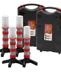 4-Pack Must Have Emergency Roadside LED Flares Kit With Magnetic Base And Detachable Stand in Solid Storage Case