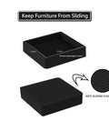 High Performance Non Slip Furniture Cups And Square Caster Pads For Hardwood Floors, 2-inch rubber pads with anti-sliding grip.