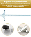Heavy Duty Rip Fence Guide For Circular Saws, metal aligned with ruler marks, and components for secure attachment.
