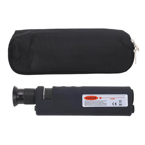 Fiber Optic Microscope 400X Portable Monocular High Accuracy Inspection Tool with carrying case, display of warning label