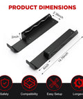 Dimensions of Wall Mount Floor Jack Holder Rack For Enclosed Race Trailer Tools Storage And Organization No Screws Hydraulics Friendly Trolley Jack Accessory shown.