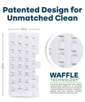 Waffletechnology Cleaning Cards For Money Counter Machine Presaturated With WonderSolvent Cleaning Formula 3 Inch By 6.25 Inch 15 Cards No Fuss Maintenance For Currency Counters Fast Clean And Accurate Readings showing patented design for unmatched clean with dimensions