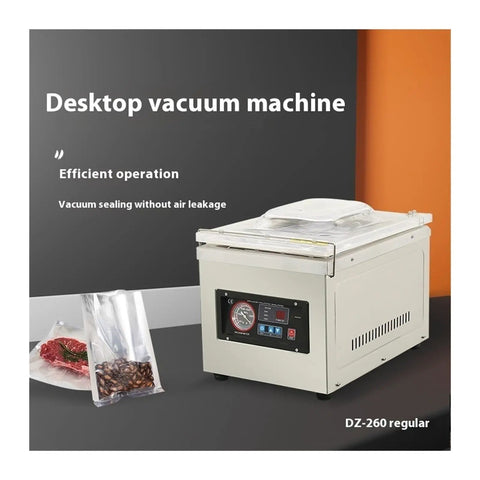 Durable Rock Solid Tabletop Vacuum Sealer Machine For Fresh Food Preservation With Game Changing Heat Wrapping and Hassle Free Commercial Grain Packaging Press Tool on kitchen counter with vacuum bags.
