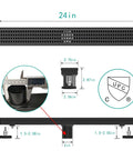 24 Inch Linear Shower Drain With Deep V Waterway And Square Matte Black Grate 304 Stainless Steel Rectangular Floor Drain Diagram