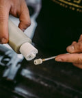 Applying oil on Felt Cleaning Pellets for 22 Caliber With Jag for gun maintenance