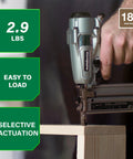 Using Pro 18 Gauge Brad Nailer For Trim And Furniture Projects Pneumatic Finish Nail Gun With Lightweight Aluminum Magazine
