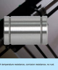 LM10UU Cylinder Linear Motion Ball Bearing 10mm ID 19mm OD 29mm Length Four Rows Steel Balls Sae52100 Carbon Steel Kit For CNC And 3D Printer Linear Rail Guides Four Pack on rail shaft