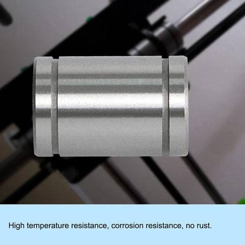 LM10UU Cylinder Linear Motion Ball Bearing 10mm ID 19mm OD 29mm Length Four Rows Steel Balls Sae52100 Carbon Steel Kit For CNC And 3D Printer Linear Rail Guides Four Pack on rail shaft