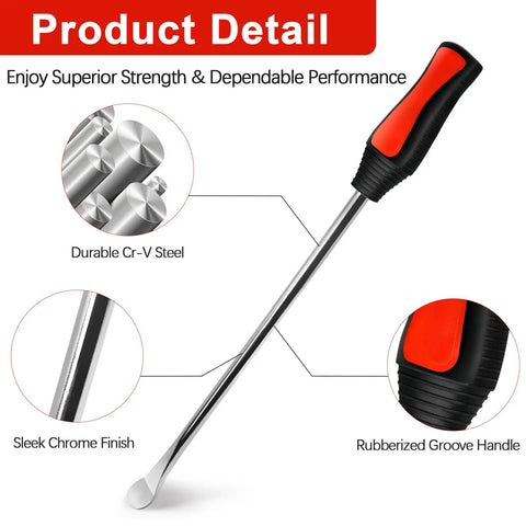 Heavy Duty Tire Spoons Tool Set For Motorcycles Dirt Bikes And Lawn Mowers With 3 Pcs Spoon Bars 10 Valve Cores Rim Protector