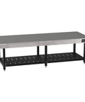 Hella Tough Heavy Duty Welding Fixture Table 120 By 48 By 36 Inches With Precision Laser Cut Holes And Adjustable Leveling Feet, steel frame, flat surface.