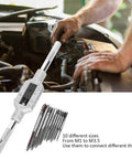 Person using Mini Tap Set With High Speed Steel Tapping Tools Ten Size Range From M1 To M3.5 For Metal Threading Great For DIY Projects
