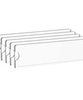 Clear Acrylic Wall Name Plate Holder 2x8 Inches, 5 Pack Sign Frame With Adhesive Tapes For No Drill Install