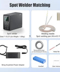 Capacitor Battery Spot Welder Pro With Auto And Foot Pedal Modes, Portable Farad Welding Tool, Universal 15A Adapter, accessories