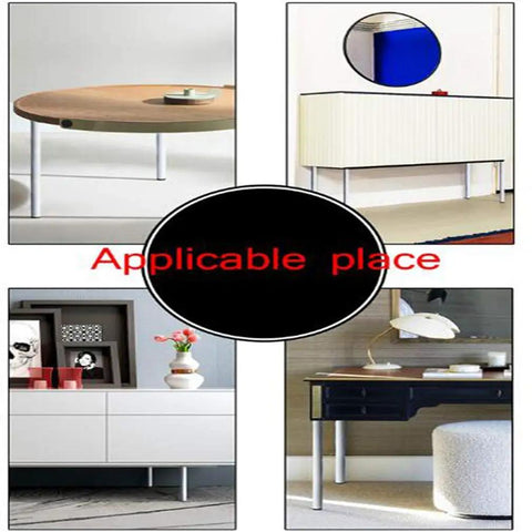 Heavy Duty White Steel Pipe Desk Legs For Solid Furniture Upgrades used in modern home decor contexts including tables and cabinets.