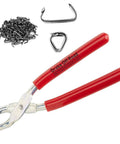 Pro Grade Auto Upholstery Hog Ring Installation Kit With Pliers 100 Piece Ring Set For Seat Covers Straight Hog Ring Pliers